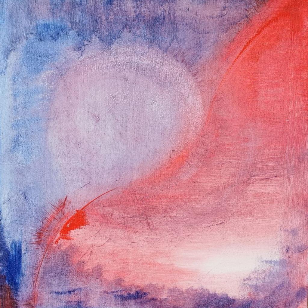 "Blutmond" 5/2024 50x50cm Ölfarbe auf Leinwand 