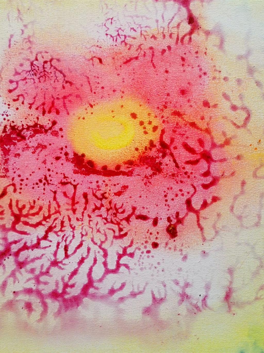 "Florales" 9/2020, 30 x 40 cm, Ölfarbe auf Malplatte