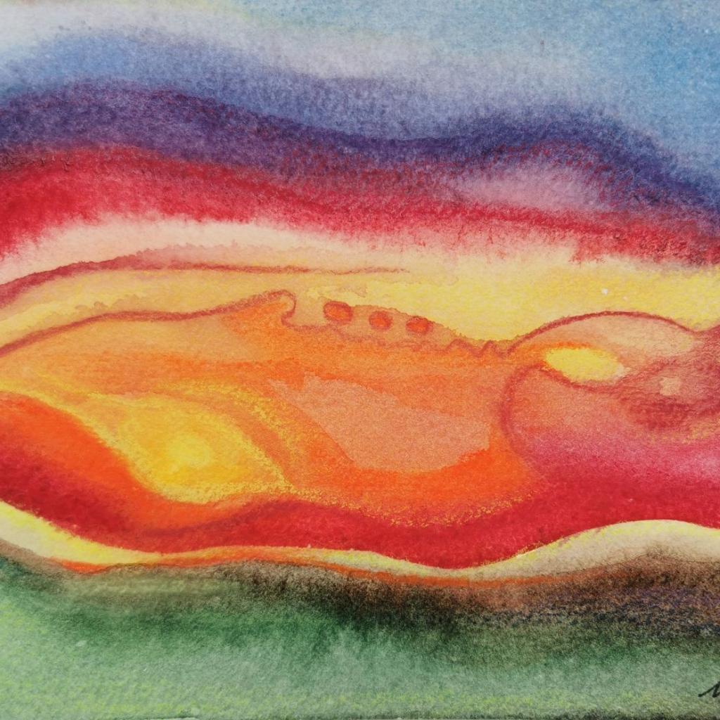 "Lebensraum 9" 5/2022, 12 x 17 cm, Aquarell auf Papier