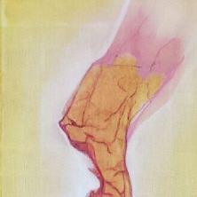 "Lebensader" 9/2029, 20 x 100 cm, Seidenpapier, Ölfarbe auf Holz