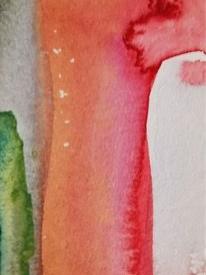 "Wichtel" 12/2025, 7,5 x 5cm, Aquarell auf Papier